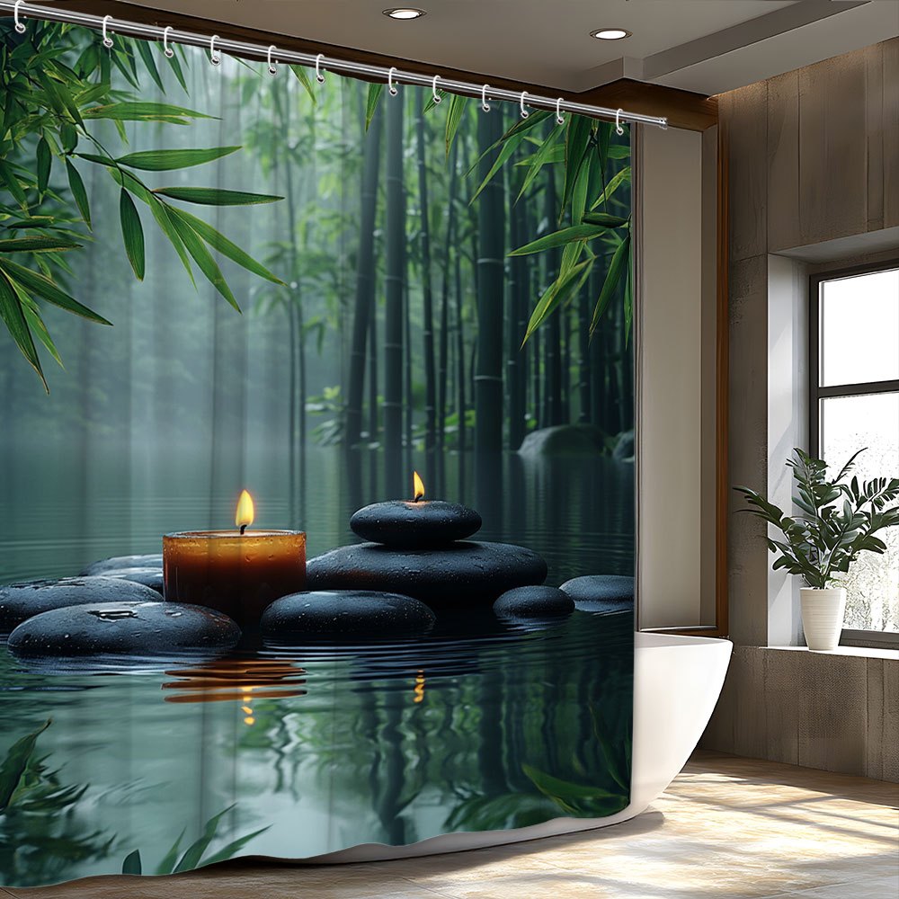 W Spa & Wellness - Zen Spa Bamboo Black Stone Candle